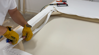 Artists receive blank stretched canvas built specifically to their creative needs—with custom size, depth, and tension. Professionally primed and delivered in a wood crate, these canvases are ready for your first stroke. Quality and protection in one package.