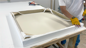 Get a blank canvas quote tailored to your custom dimensions, depth, priming, and shipping needs. Price includes heavy-duty frame build, tensioning, and wood shipping crate. See precisely what you pay for—upfront.