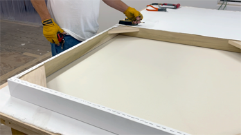 Visit our canvas art shop to design custom stretched canvases tailored to your creative needs. Select your size, depth, stretch, and you will receive a pre-primed canvas tensioned tight and delivered in a wood crate for safe shipping.