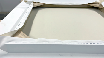 Order a canvas painting frame or have us deliver the canvas already stretched on it—square corners, tight edges, and gallery-ready tension. Each frame and canvas pack in wood crates for protection. Save setup time and ensure precision.
