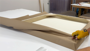 Our custom plain canvas gives you the flexibility to craft on your own terms—choose thickness and tension over a flat, primed surface. Built on robust stretcher bars and shipped in durable wood crates for clean arrival. Minimalist base, maximum potential.