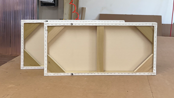 As a custom size canvas supplier, we deliver canvases tailored to your exact width, height, and depth needs. Each product is built with heavy-duty frames, tight stretching, and primed surfaces. Packaged in reusable wooden crates to protect your bespoke build.