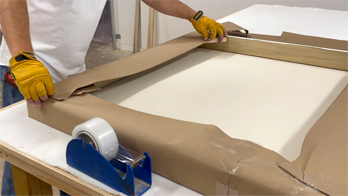 A deep edge canvas provides gallery-level depth for bold pieces, custom-built and stretched tight on heavy bars. Triple-primed for immediate painting, each ships in a crate sized for edge safety. Create work that pops off the wall.
