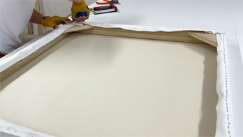 Our modern canvas line features clean edges, gallery depth, and custom sizing to complement contemporary art. Each canvas is primed, tensioned tight, and arrives packed in a wood crate that supports modern aesthetics and protection.
