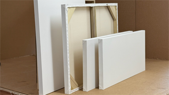 Need pre-stretched canvas in bulk? We build and ship multiple custom-size units with heavy frames and tight tension in one wood shipping crate. Saves time while ensuring consistent surface quality and ready-to-paint start.