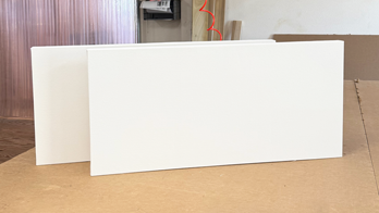 Our premier stretched cotton canvas uses top-grade cotton, built into custom sizes on heavy-duty frames, and triple-primed for professional use. Tight stretch ensures flatness and paint support over time. Packaged in wooden crates designed for reuse.