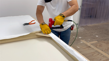 Our stretch canvas DIY kits include kiln-dried stretcher bars and pre-fitted canvas, primed and sized to you. Everything ships in a wood crate to maintain tension and alignment. Easy assembly with professional results.