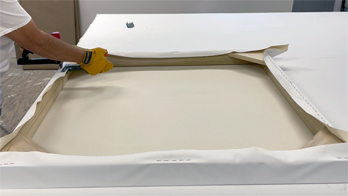 If you need to stretch canvas over frame yourself, we offer ready-to-assemble kits with precision-cut bars and pre-primed fabric. Or skip the hassle—get a canvas custom mounted and tensioned in our shop. Either way, packed in crates to stay professional.