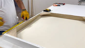 Stretched canvas artists rely on our custom sizing, heavy framing, and consistent tension for quality results on every piece. Each arrives primed and protected in a wooden crate. Built to enable creativity and durability across studios.