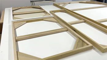 Our stretched canvas pre-printed painting kits come custom-sized with firm tension, gallery-quality priming, and boxed for convenience. Each kit includes repeatable precision prints and a wood shipping crate for protection. Great for group events or marketing sets.