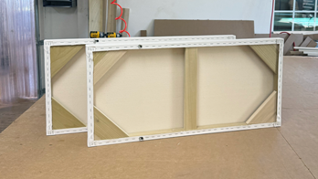 Have a stretched canvas question We handle sizing, depth, fabric choice, and shipping requirements with care. Each custom canvas is built on heavy-duty frames, primed, and securely packed in a wooden crate.