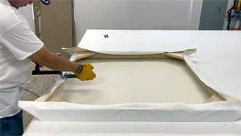 We include stretcher shims with your custom-stretched canvases to fine-tune tension over time or during framing. Every canvas arrives tightly stretched and primed, packed securely in wood crates. These tools ensure your canvas holds flat and firm in perpetuity.