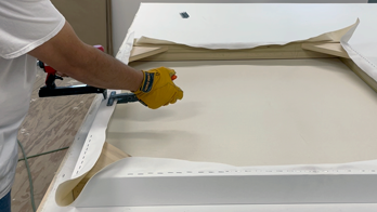 Our stretched canvas storage solution uses wooden crates sized precisely for your canvases to protect them during downtimes between shows. Each canvas arrives tightly stretched and primed, ready for painting or display. Safe, flat, and ready when inspiration strikes.