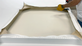 Our stretched canvas wall panels are built to custom sizes and tension specifications, making installation seamless. Pre-primed and delivered in hardwood crates, these panels arrive ready to paint or mount. Ideal for sculptural or modular wall setups.