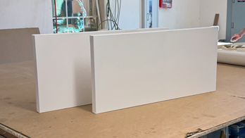 Our stretched canvases are made to order—built to any size, depth, or profile you specify. Mounted on heavy-duty stretcher bars, primed, and tensioned tightly, they arrive paint-ready. Each comes packed in a sturdy wood crate for secure delivery.